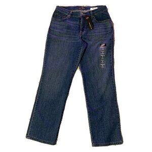 LEE Women's Relaxed Fit Mid Rise Straight Leg Jean, Meridian, Size 8 Short NWT